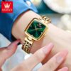 OLEVS 9948 Square Quartz Stainless Steel Watches for Women - Image 3