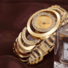 CRRJU 2201 Luxury Rhinestone Bracelet Ladies Watch