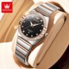 Olevs 9975 Quartz stainless steel watch for woman