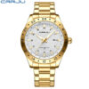 CRRJU 5007 Golden Simple Quartz Watches Fashion Wristwatches for Man - Image 2