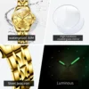 OLEVS 2910 Women's Watch Classics Calendar Waterproof Stainles Steel Ladies Hand Clock Luxury Brand Quartz Watch for Women - Image 3