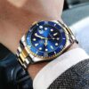 Olevs 5885 Men's wrist watch-Blue - Image 4