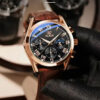 OLEVS 2871 Watch Men's Leather Chronograph - Image 4