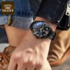 OLEVS 2871 Watch Men's Leather Chronograph - Image 3