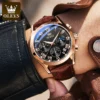 OLEVS 2871 Watch Men's Leather Chronograph - Image 2