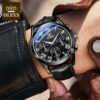 OLEVS 2871 Watch Men's Leather Chronograph - Image 4