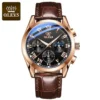 OLEVS 2871 Watch Men's Leather Chronograph - Image 3
