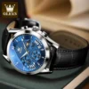OLEVS 2876 Quartz Men Wristwatches Genuine Leather Strap Watches for - Image 4