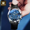 OLEVS 2876 Quartz Men Wristwatches Genuine Leather Strap Watches for - Image 2
