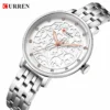 CURREN 9046 Black Stainless Steel Analog Watch For Women - Image 4