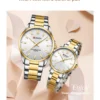 CURREN 9090 Couple Watches For Quartz Watches Men Women Stainless Steel