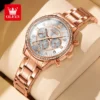 Olevs YT 715 Stainless Steel Chronograph Watch For Women