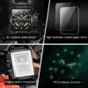 OLEVS 9919 Leather Quartz Square Fashion Watches for Men - Image 3