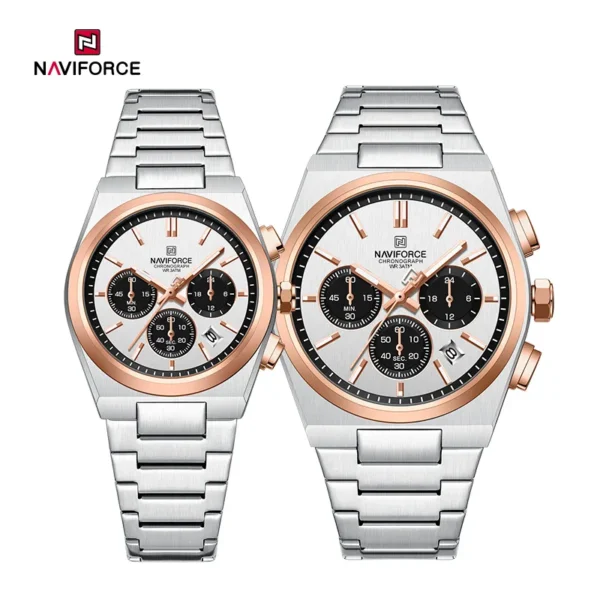 Naviforce 8048 Couple Watch