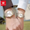 Olevs Couple Watch 3612-Silver Golden - Image 3