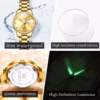 Olevs Ladies Watch 3612- Golden - Image 4