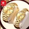 Olevs Couple Watch 3612- Golden