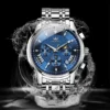 Olevs 2892 Luxury Watches For Man – Silver Blue - Image 3
