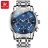 Olevs 2892 Luxury Watches For Man – Silver Blue - Image 4