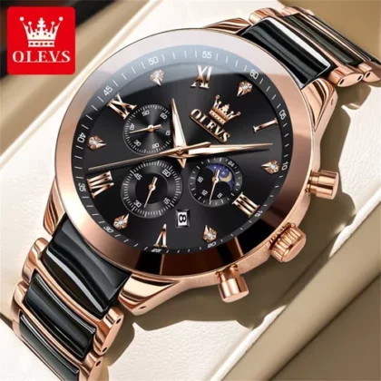 OLEVS 7004 Quartz Chronograph Watch for Men