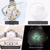 OLEVS 3620 Original Elegant Quartz Stainless Steel Watch For Women Auto Date Luminous Luxury Watches - Image 4