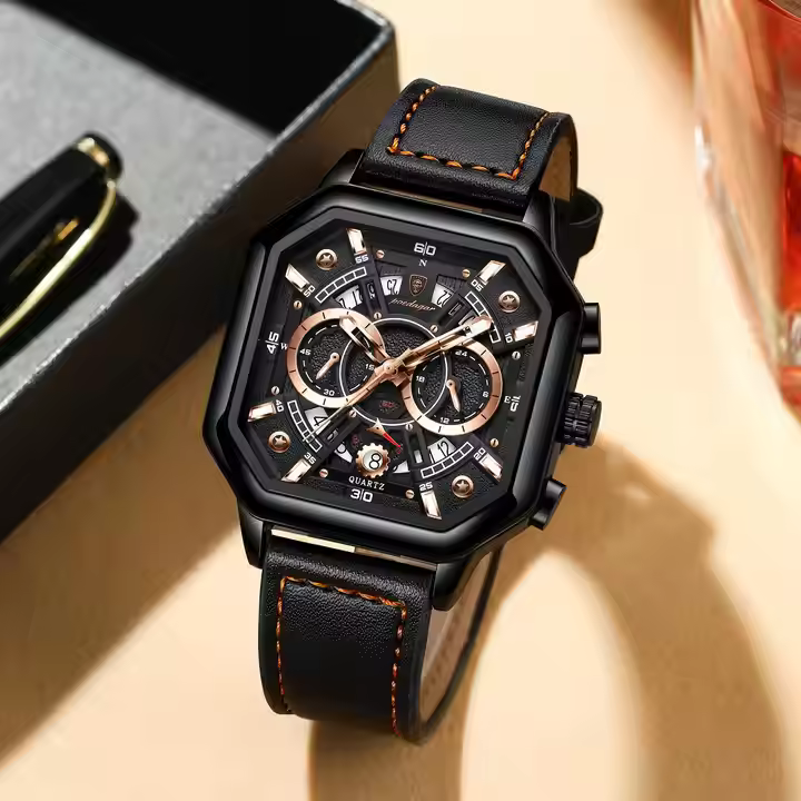 Poedagar 983 Quartz Luxury Chronograph Watch For Men - Image 3