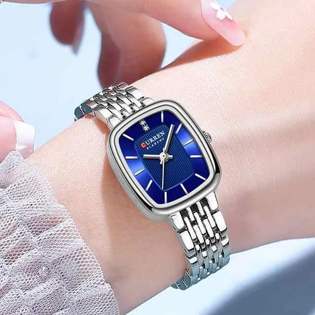 CURREN 9093 Quartz Latest Luxury Square Watch For Women’s - Image 2