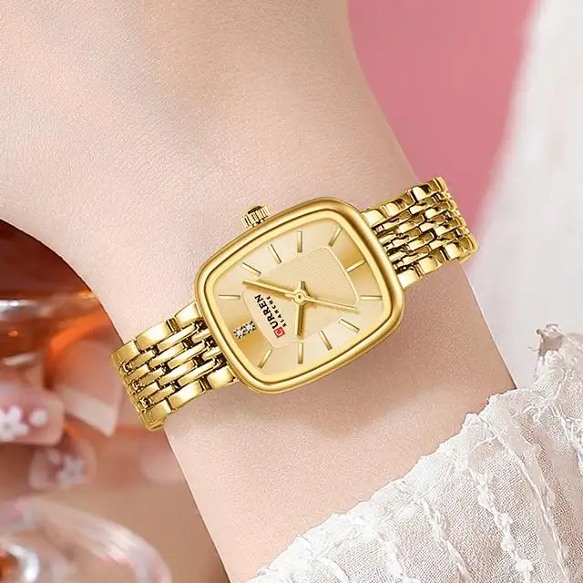 CURREN 9093 Quartz Latest Luxury Square Watch For Women’s - Image 2