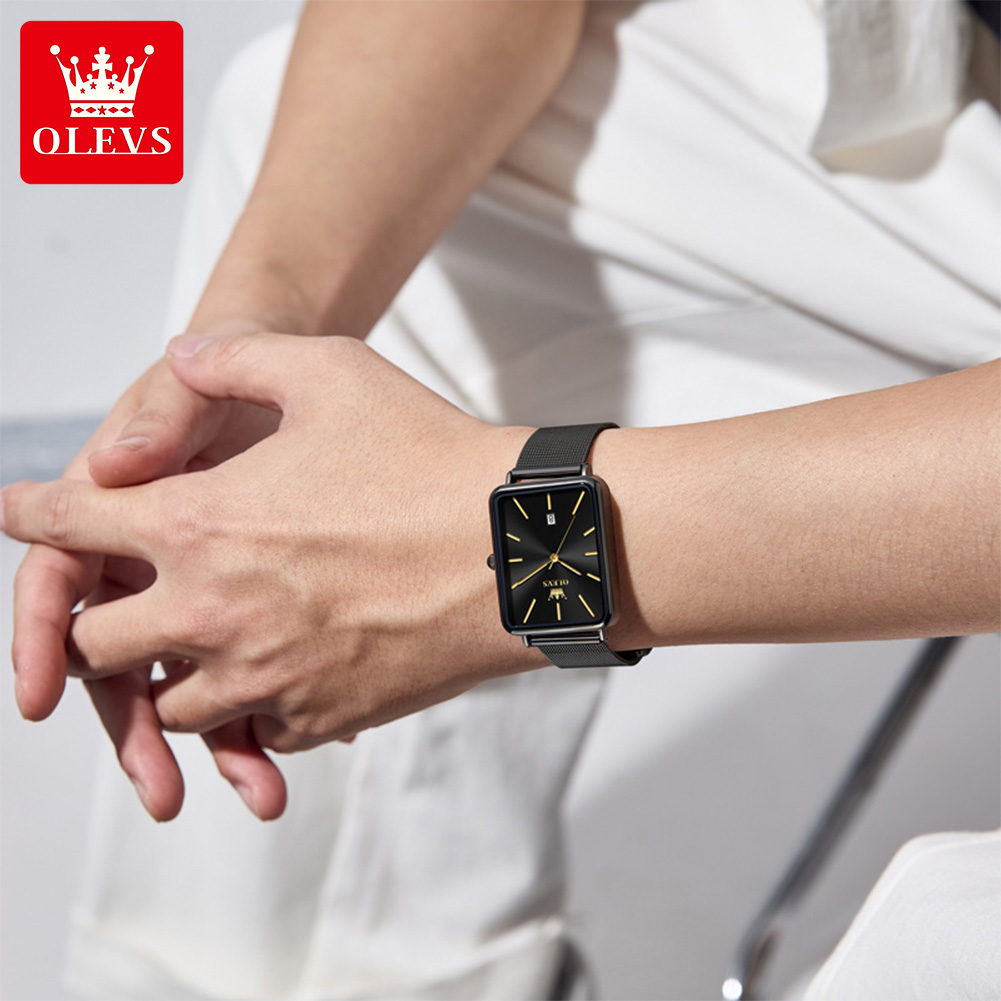 OLEVS 3692 Gent's Square Quartz Watch - Image 2