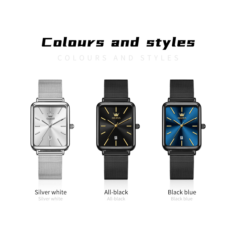 OLEVS 3692 Gent's Square Quartz Watch - Image 4