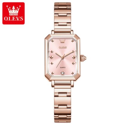 Olevs 5660 3D Sparkling Small Square Watch